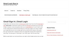 Desktop Screenshot of gmailsigninlogin.com